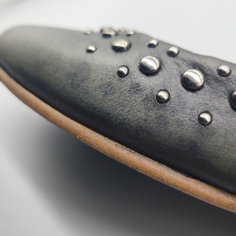 Freebird Blossom Studded Leather Sz 9 Ballet Flats Gray Shoes New/ Defect - Picture 9 of 11